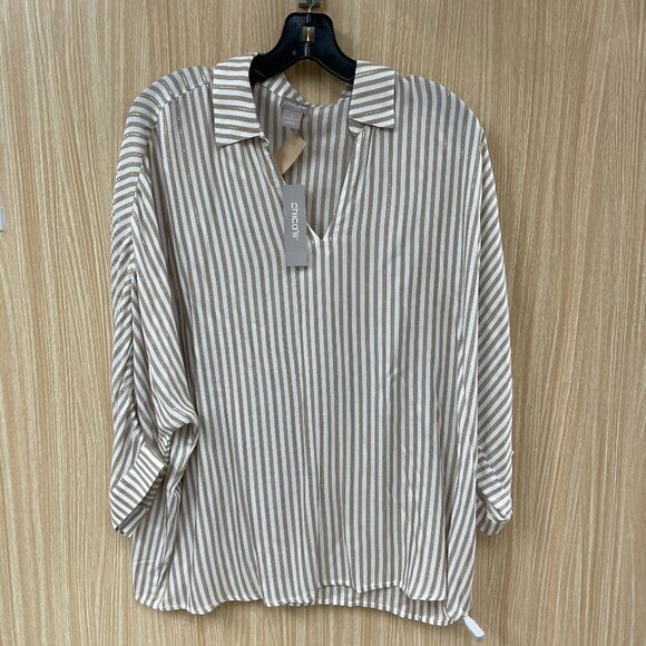 New Chico's Gold Top Size L (Chico's Size 2) - Picture 1 of 5